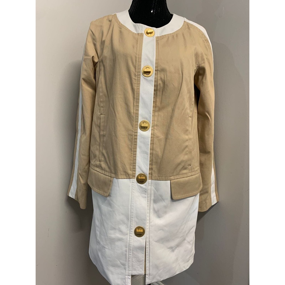 Leifsdottir Tan and White Jacket